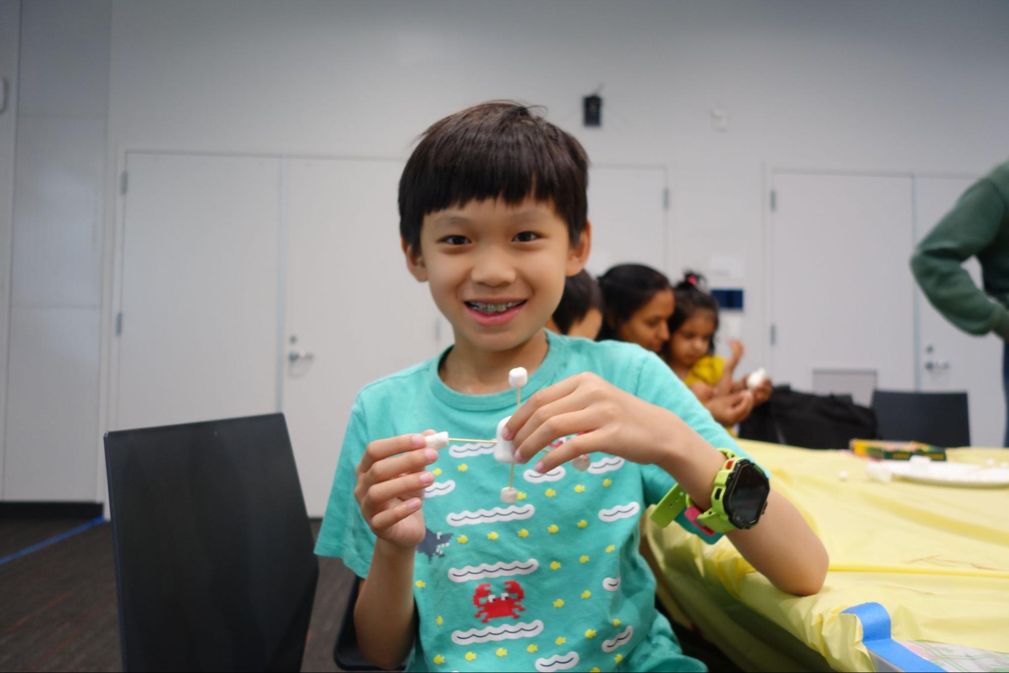 Student shows off their creation